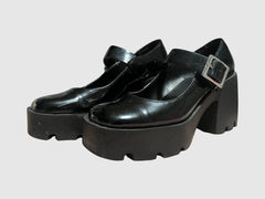 CHUNKY PLATFORM HEELS BLACK - SM REBOOTED