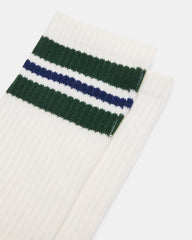 WYNN 2 PACK STRIPE ATHLEISURE SOCKS EGRET
