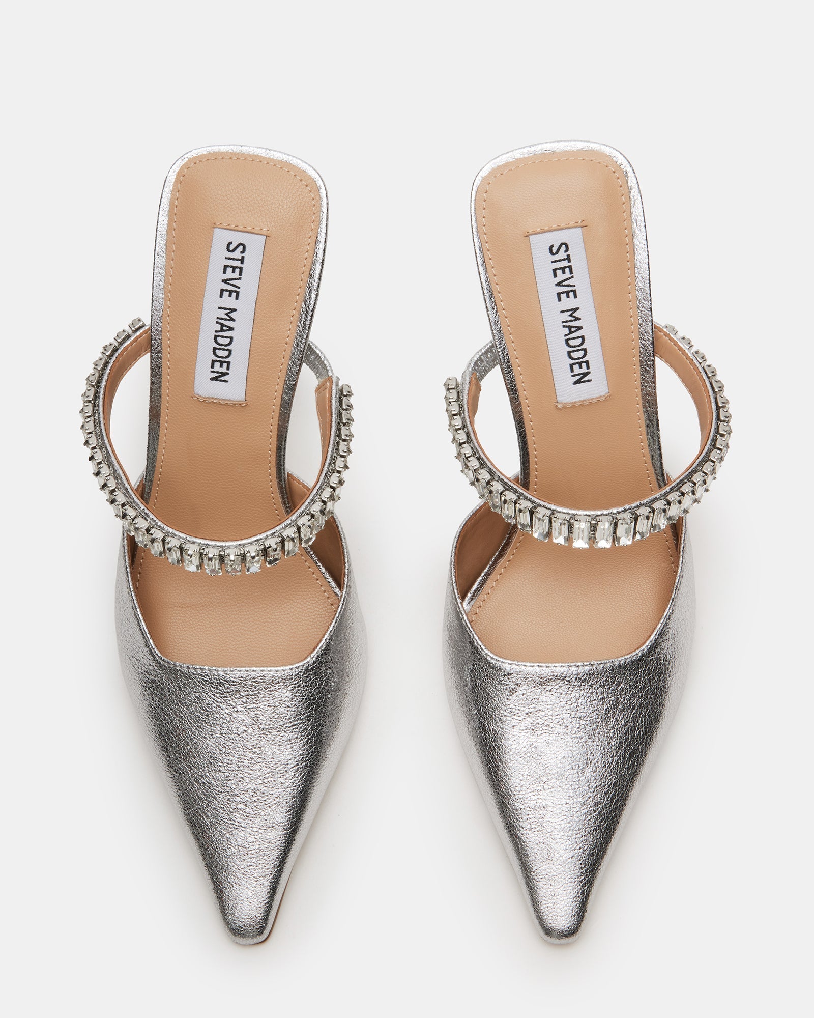 BRECKI SILVER LEATHER RHINESTONES - SM REBOOTED